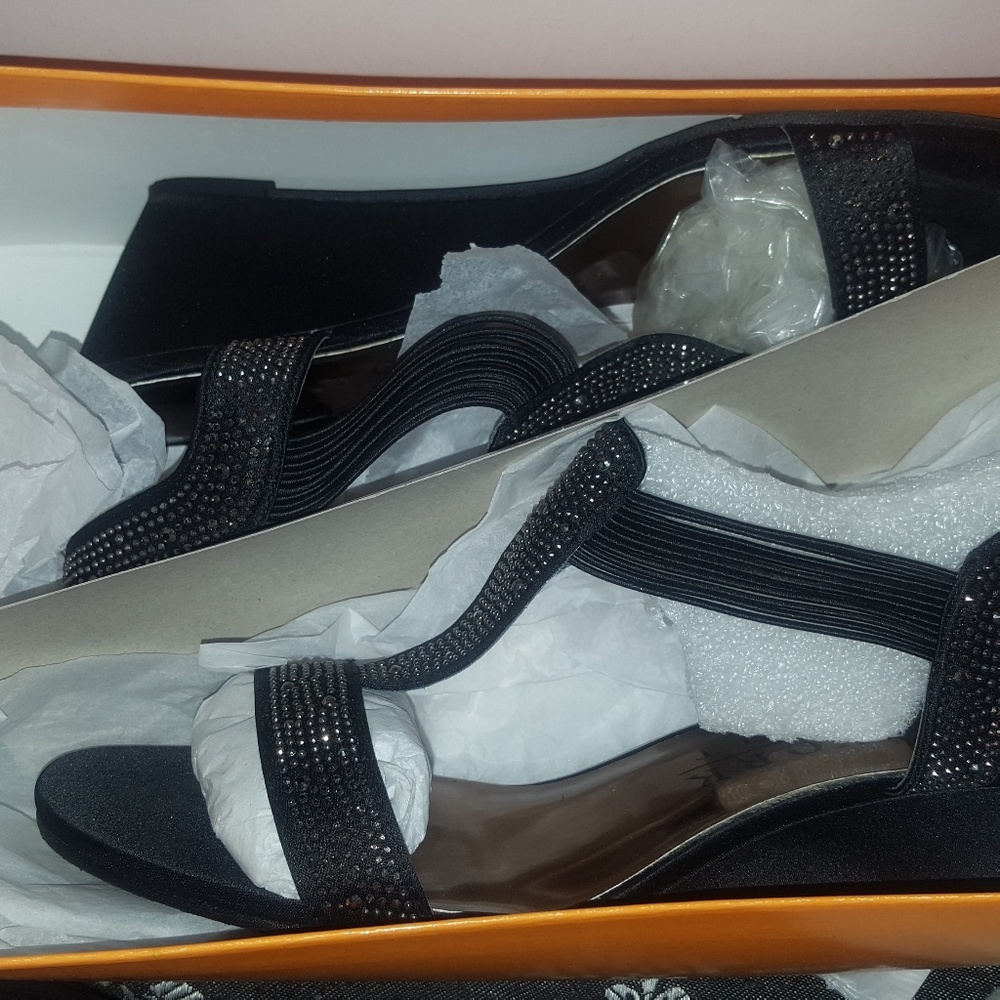 Studded, wedge sandal